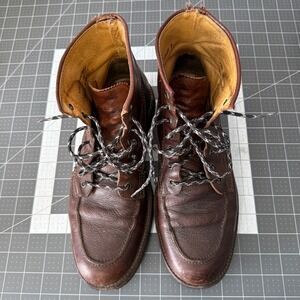 Frye Arkansas Mens 8.5 D Heritage Workwear Brown Leather Moc Toe Lug Sole Boots